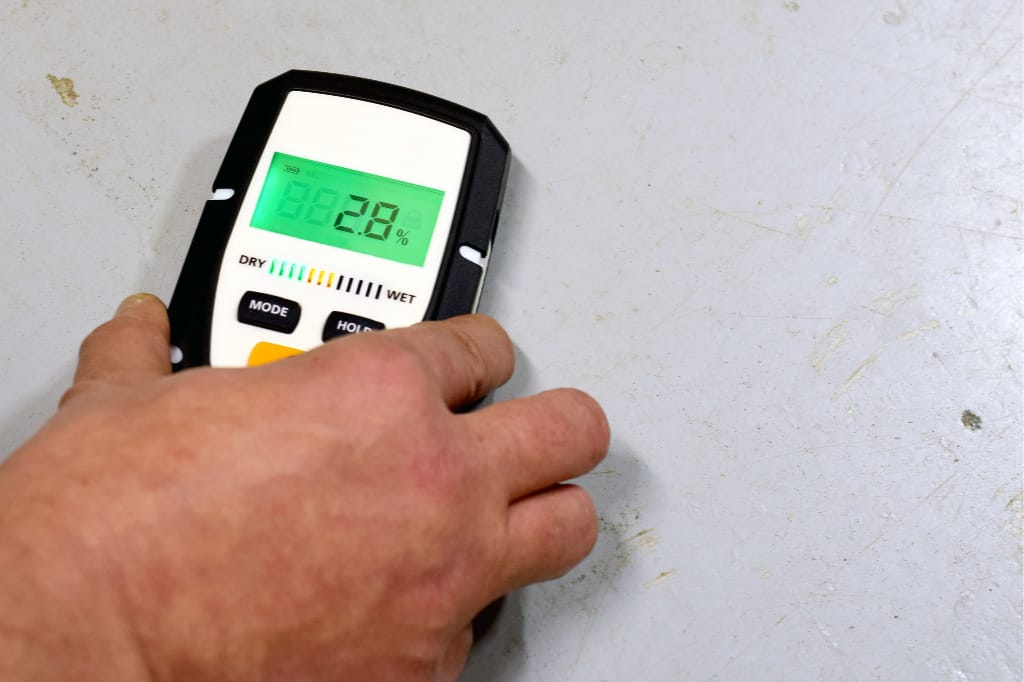 How to inspect for mold. Use tools like this moisture meter to find hidden mold.